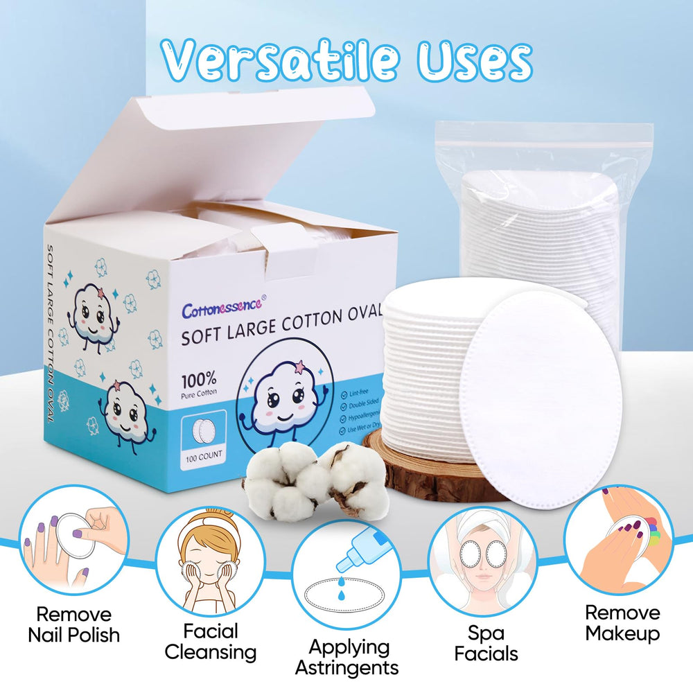 Cottonessence oval cotton pads for dry use if you prefer light exfoliation