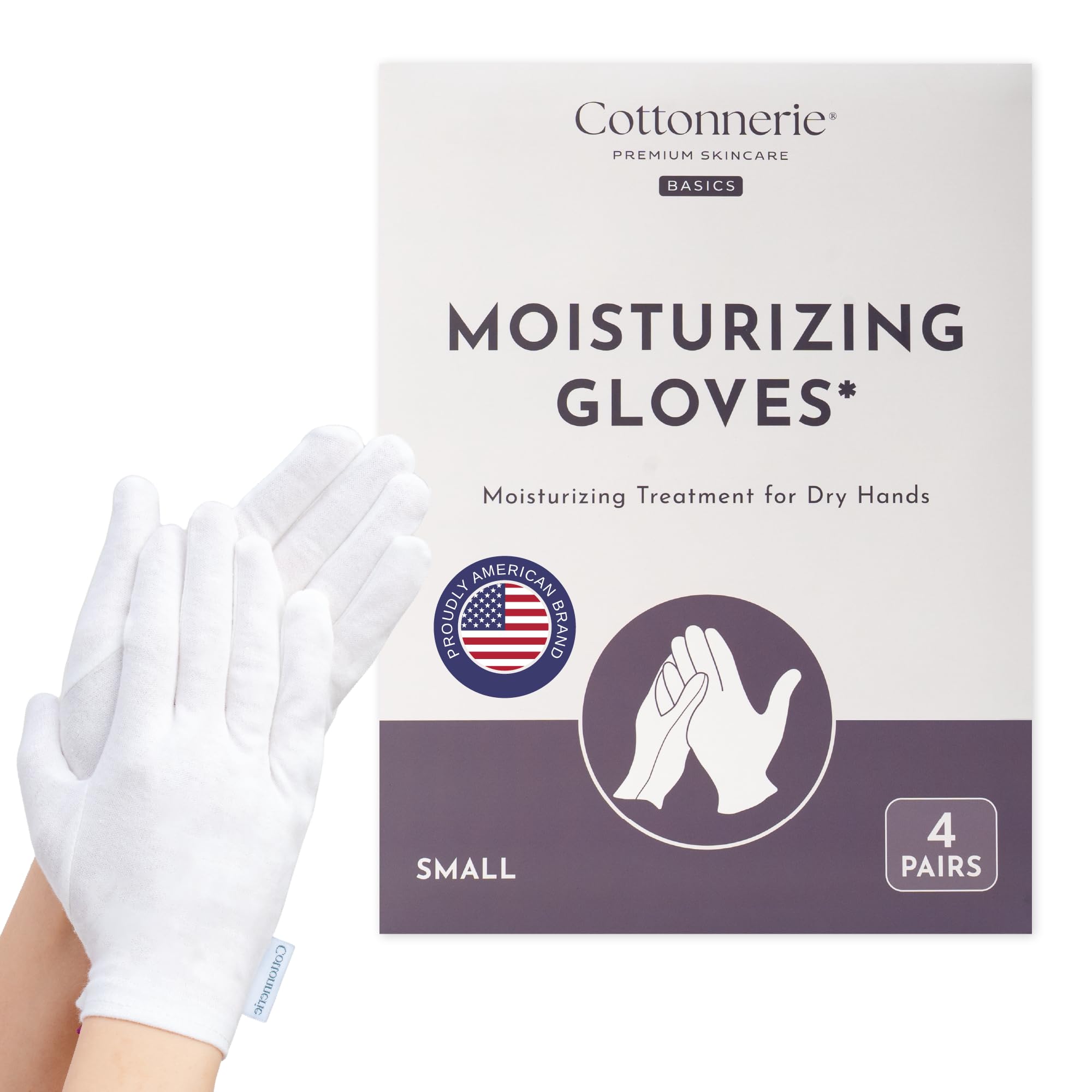 Guantes Cottonnerie Basics de algodón para manos secas, ideal para uso nocturno