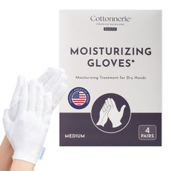 Cottonnerie Basics: guantes de algodón suave para manos secas durante la noche