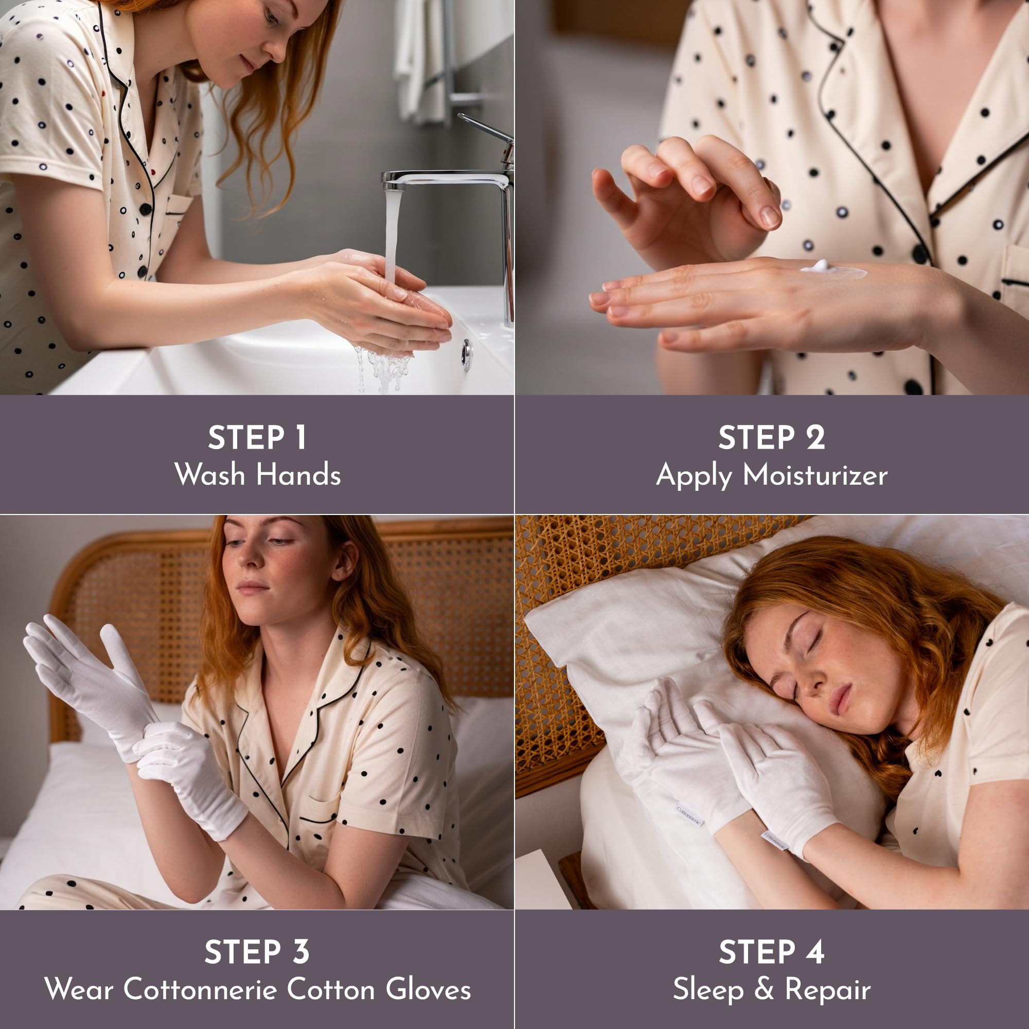 Cottonnerie Basics: uso nocturno con crema para mantener la humedad
