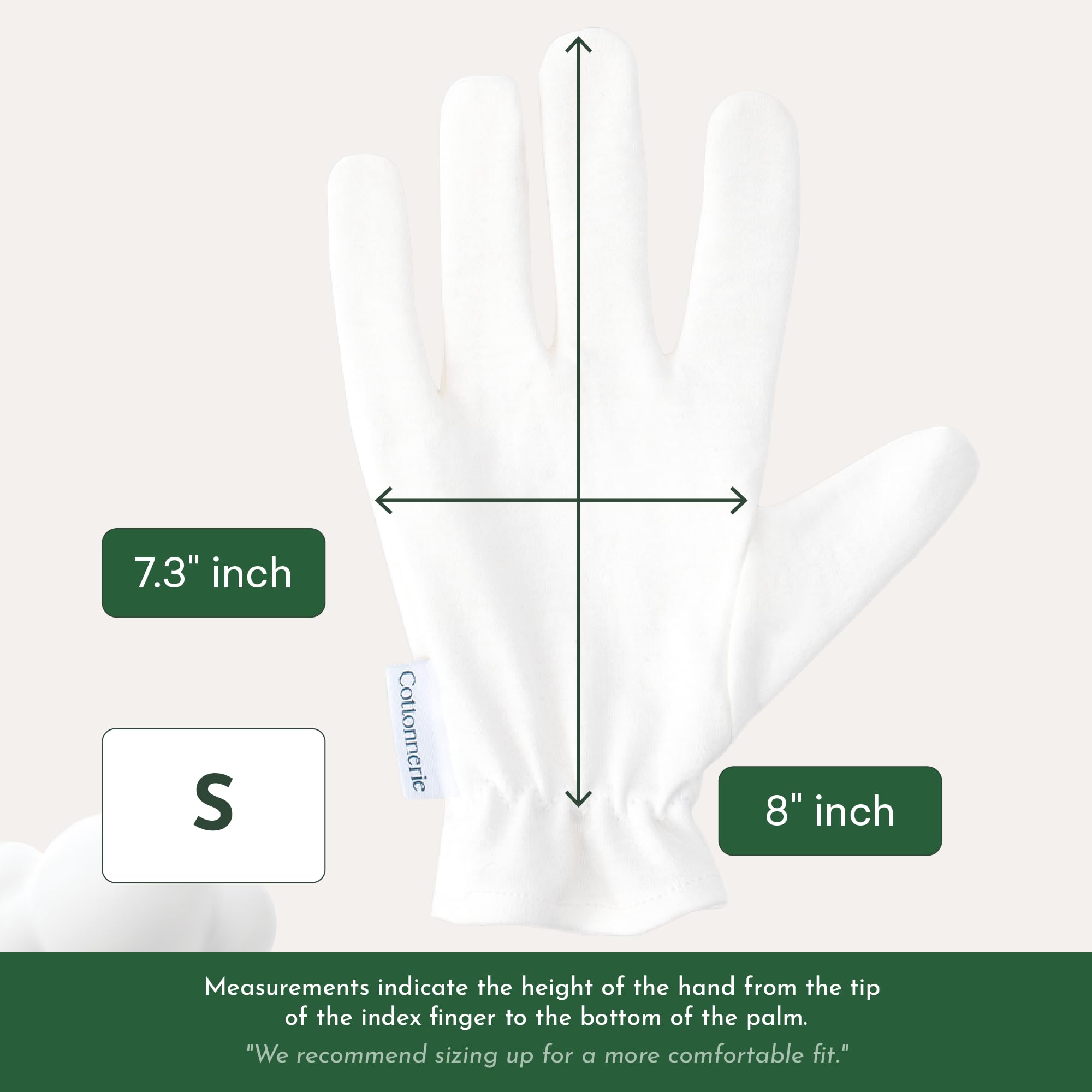 Cottonnerie reusable eco-friendly gloves support sustainable night care.