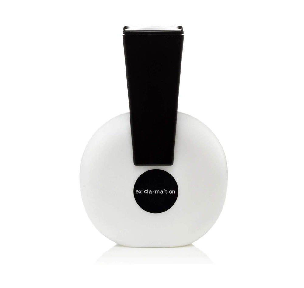 Coty Exclamation bottle cap close-up emphasizes premium packaging ideal for gifting.
