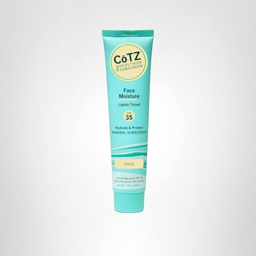 CoTZ Face Moisture tinted sunscreen swatch blends with skin tone.