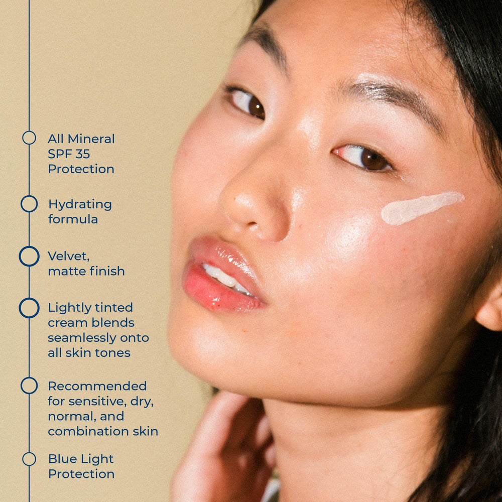 CoTZ Face Moisture being applied under makeup for a smooth primer-like base.