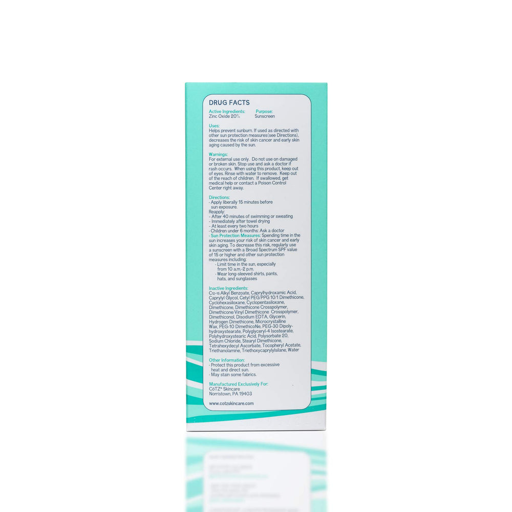 CoTZ Sensitive invisible-on-skin demonstrates seamless blend without chalky residue.
