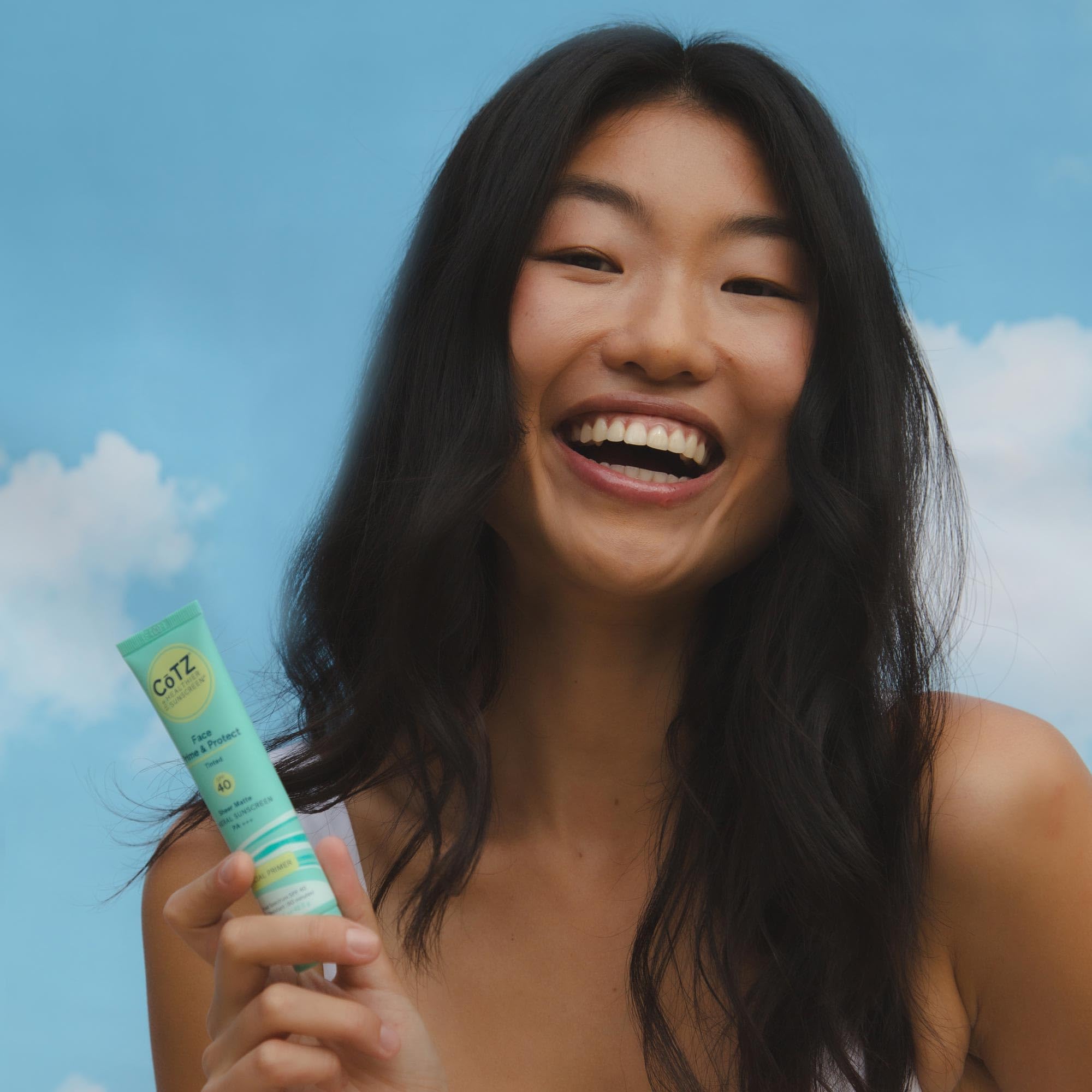 CoTZ sheer matte finish on skin demonstrates non-greasy appearance.
