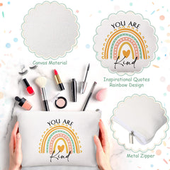 Coume rainbow canvas makeup bag pattern 3, perfect gift for teachers and students