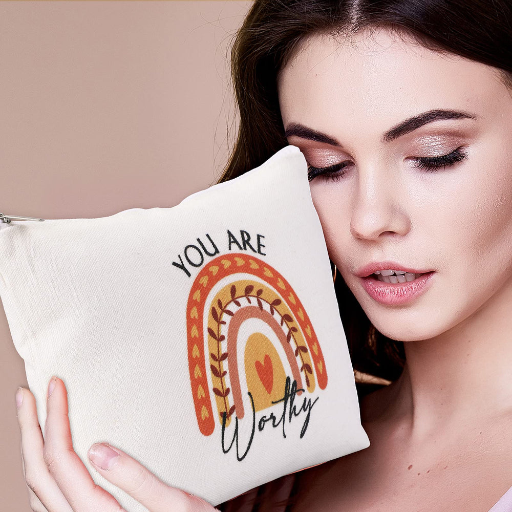 Coume rainbow canvas makeup bag pattern 6, ideal for gifts during celebrations