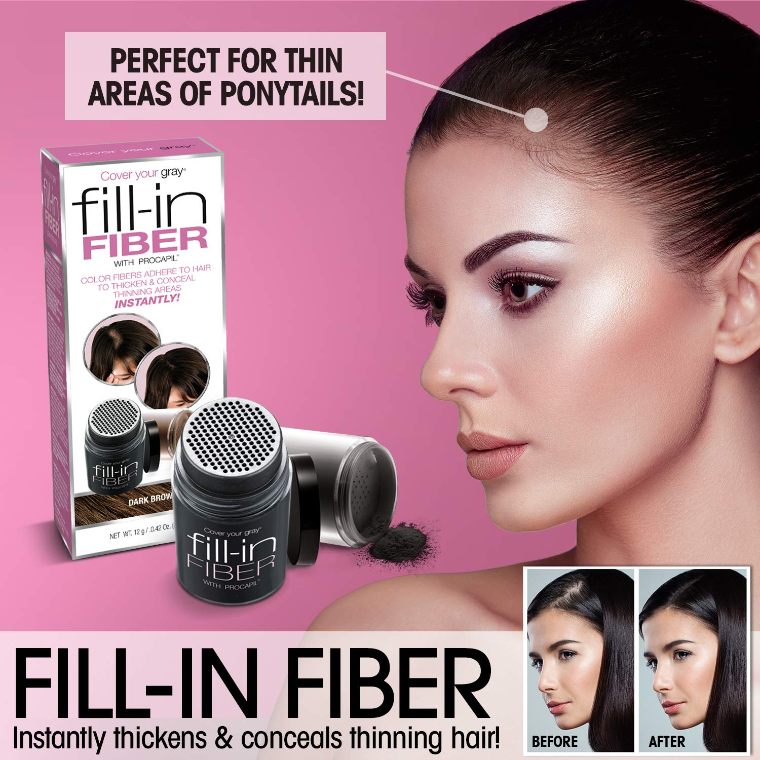 Lightweight packaging highlights easy storage and discreet touch-ups.