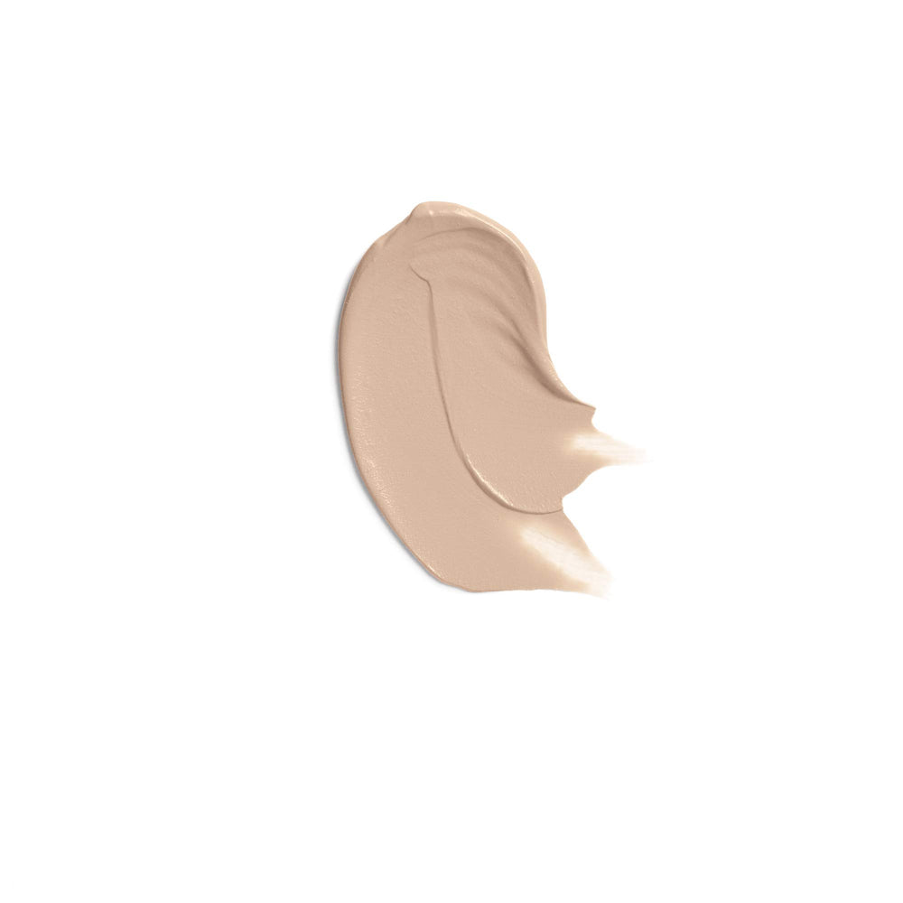 Close-up skin swatch reveals even tone and gentle radiance