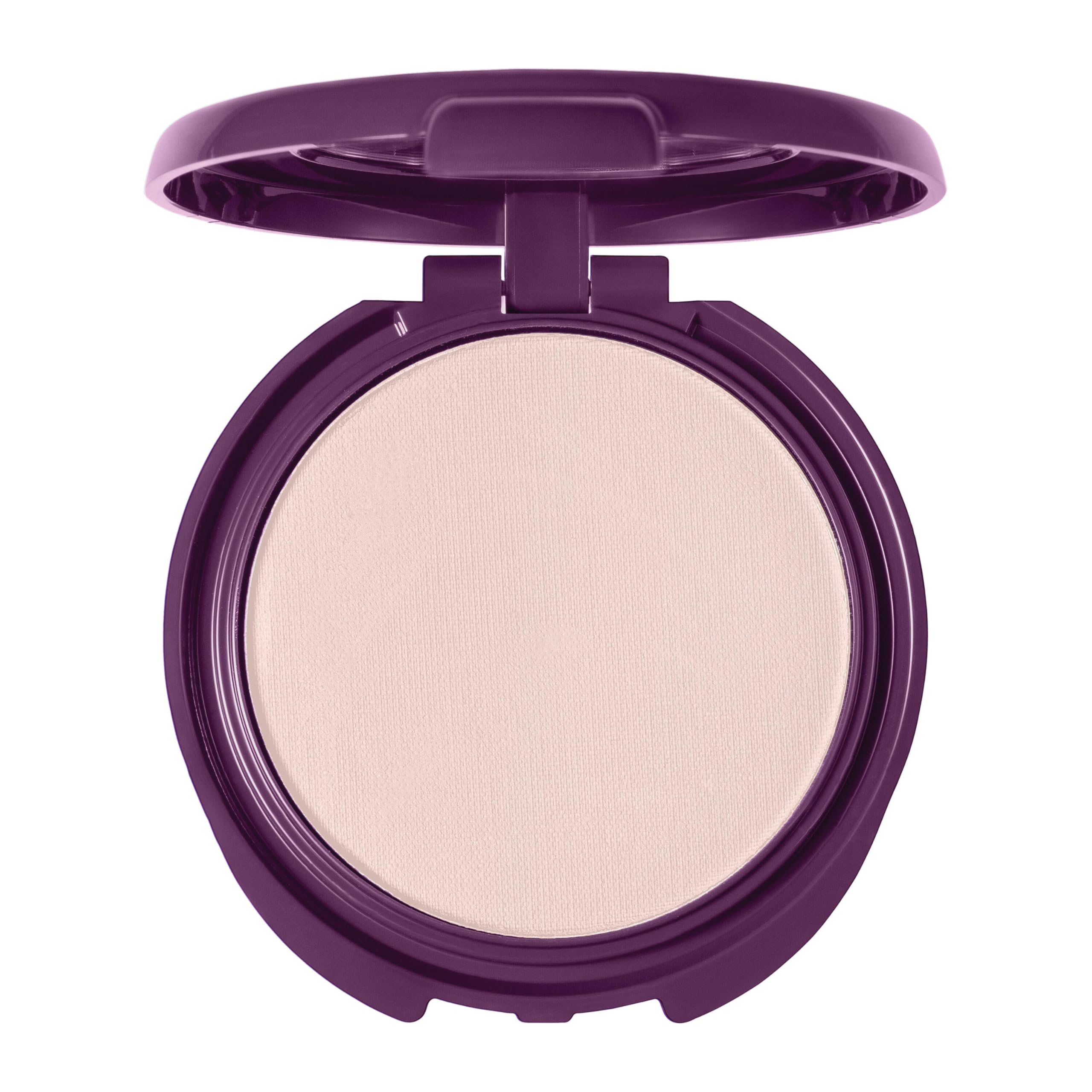 CoverGirl Advanced Radiance pressed powder texture close-up shows creamy, smooth glide.