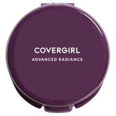 CoverGirl Advanced Radiance pressed powder swatch on skin reveals natural finish.