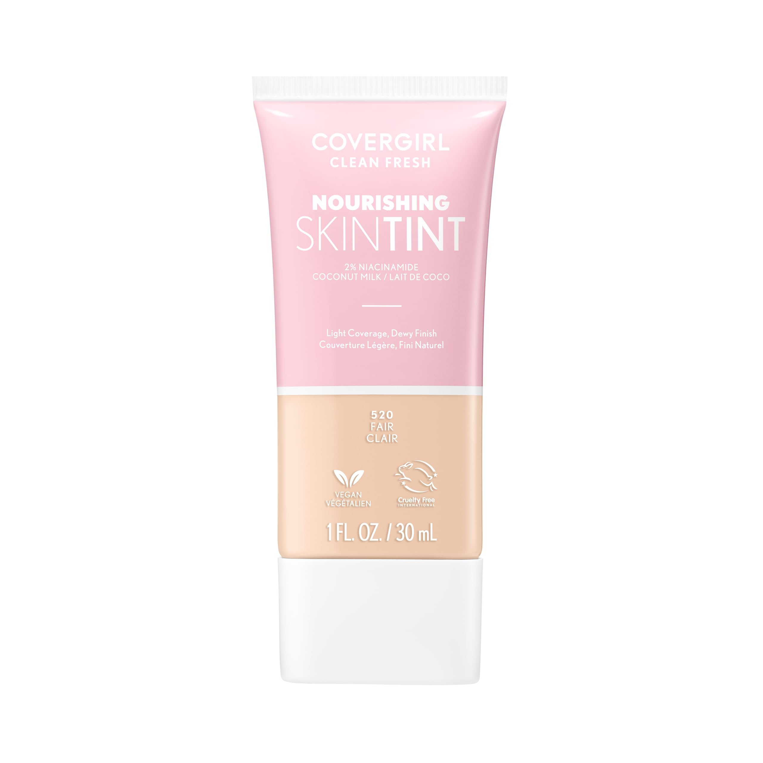 COVERGIRL Base Piel Fresca con Leche envase luminoso y limpio