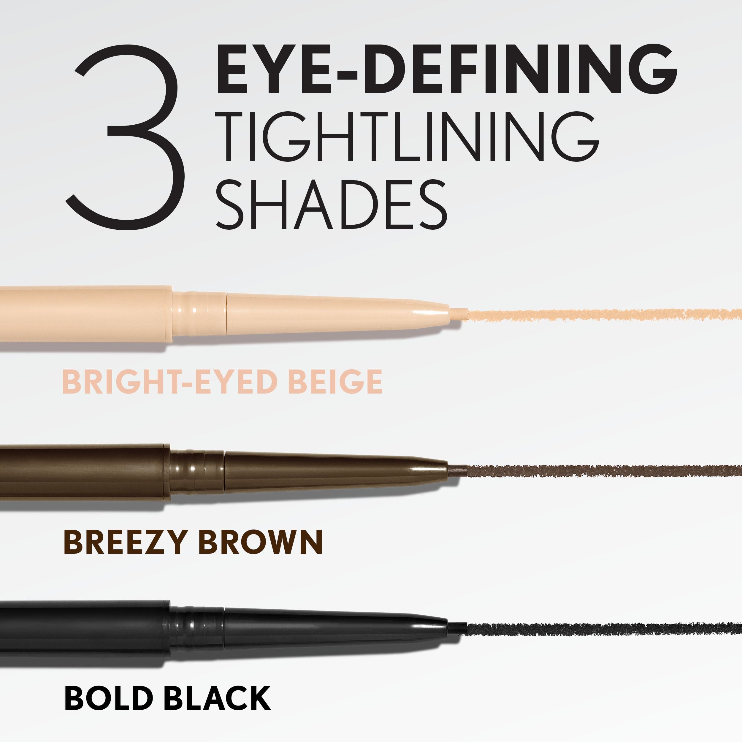 CoverGirl Breezy Brown eyeliner with 1.5mm micro tip in action
