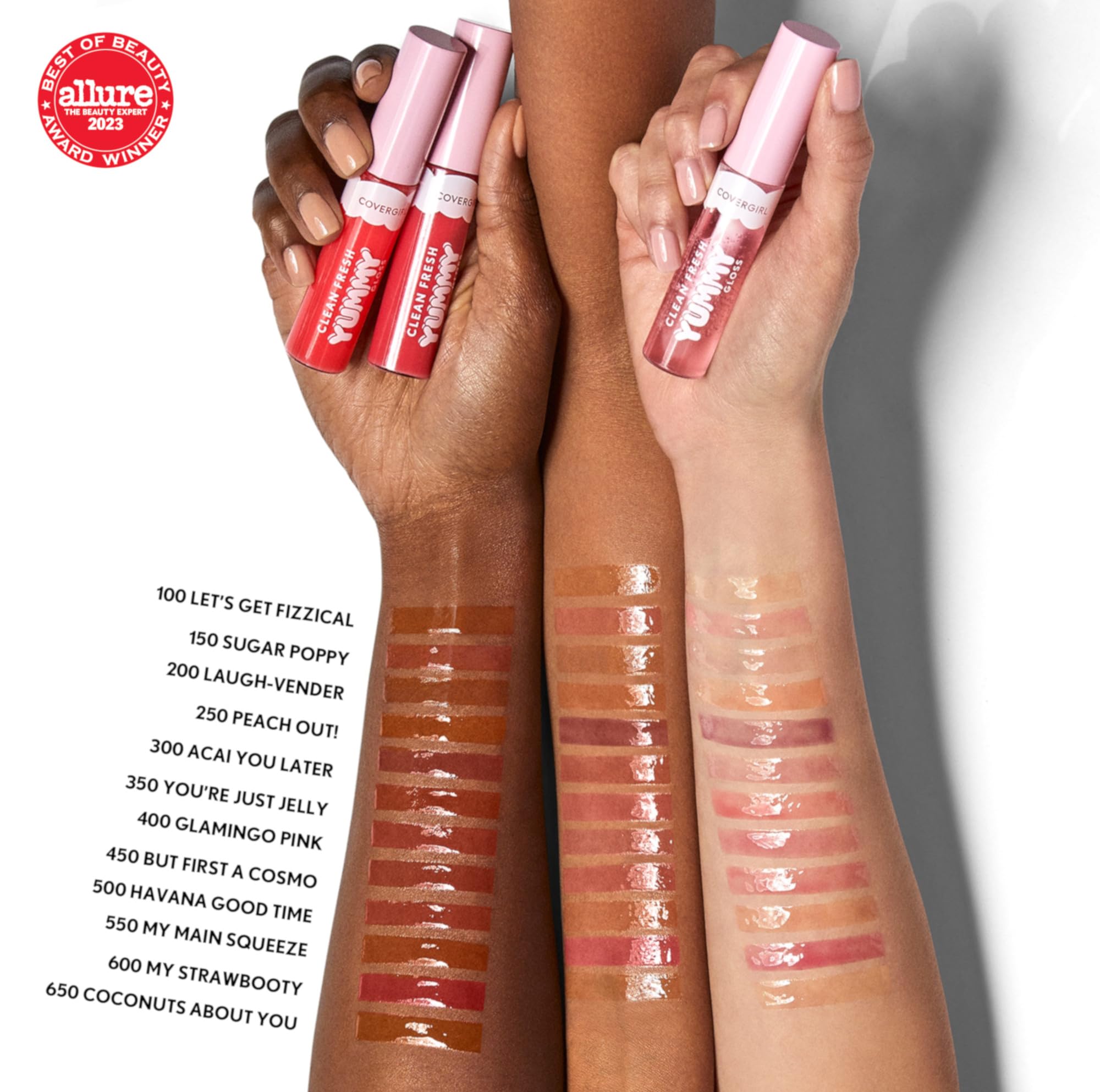 COVERGIRL brillo labial de textura ligera, cómodo de llevar.