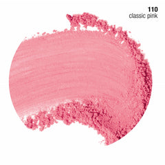 CoverGirl Cheekers blush swatch closeup highlights color payoff on the apples.