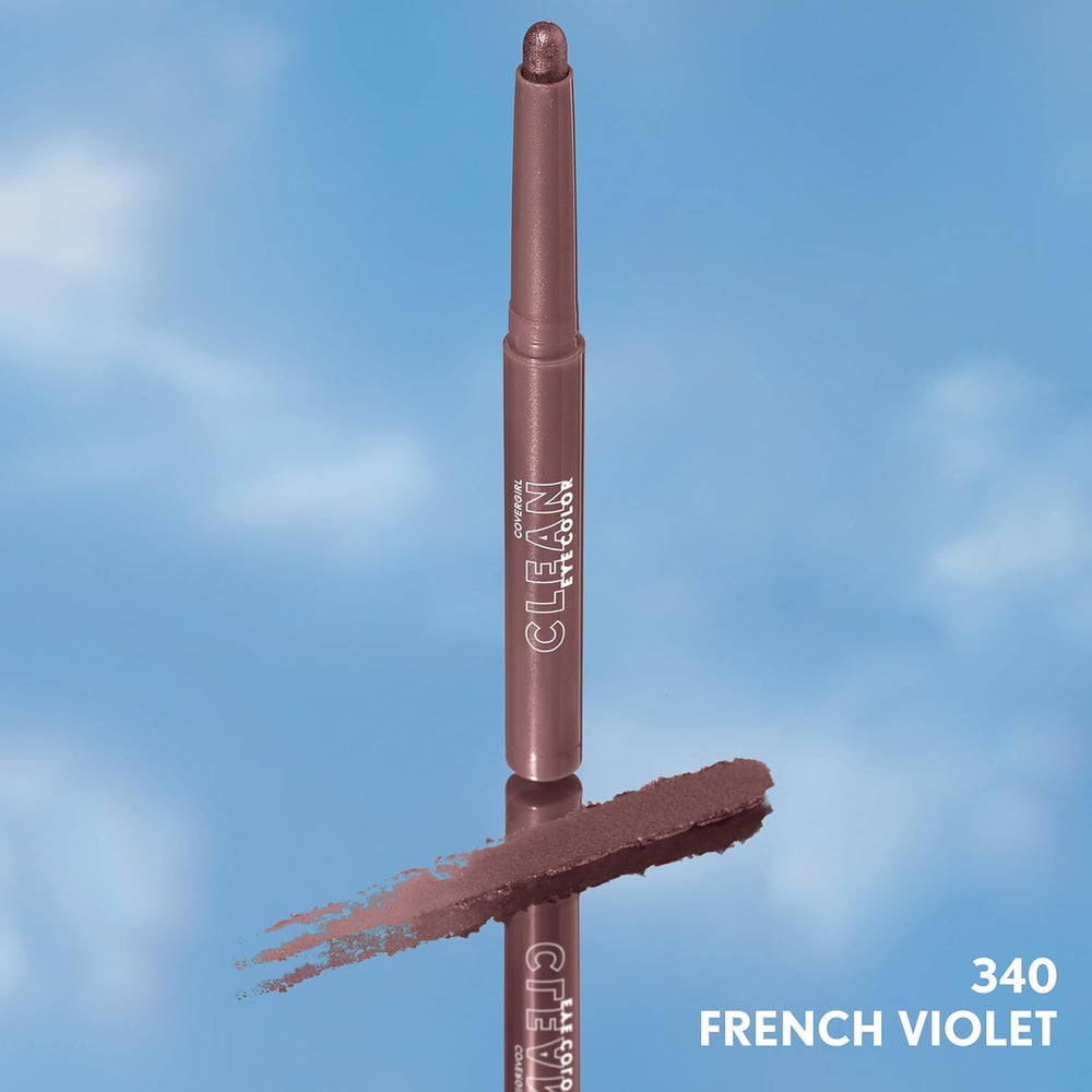 CoverGirl Clean Eye Color French Violet, brillo sutil para ojos iluminados y versátiles.