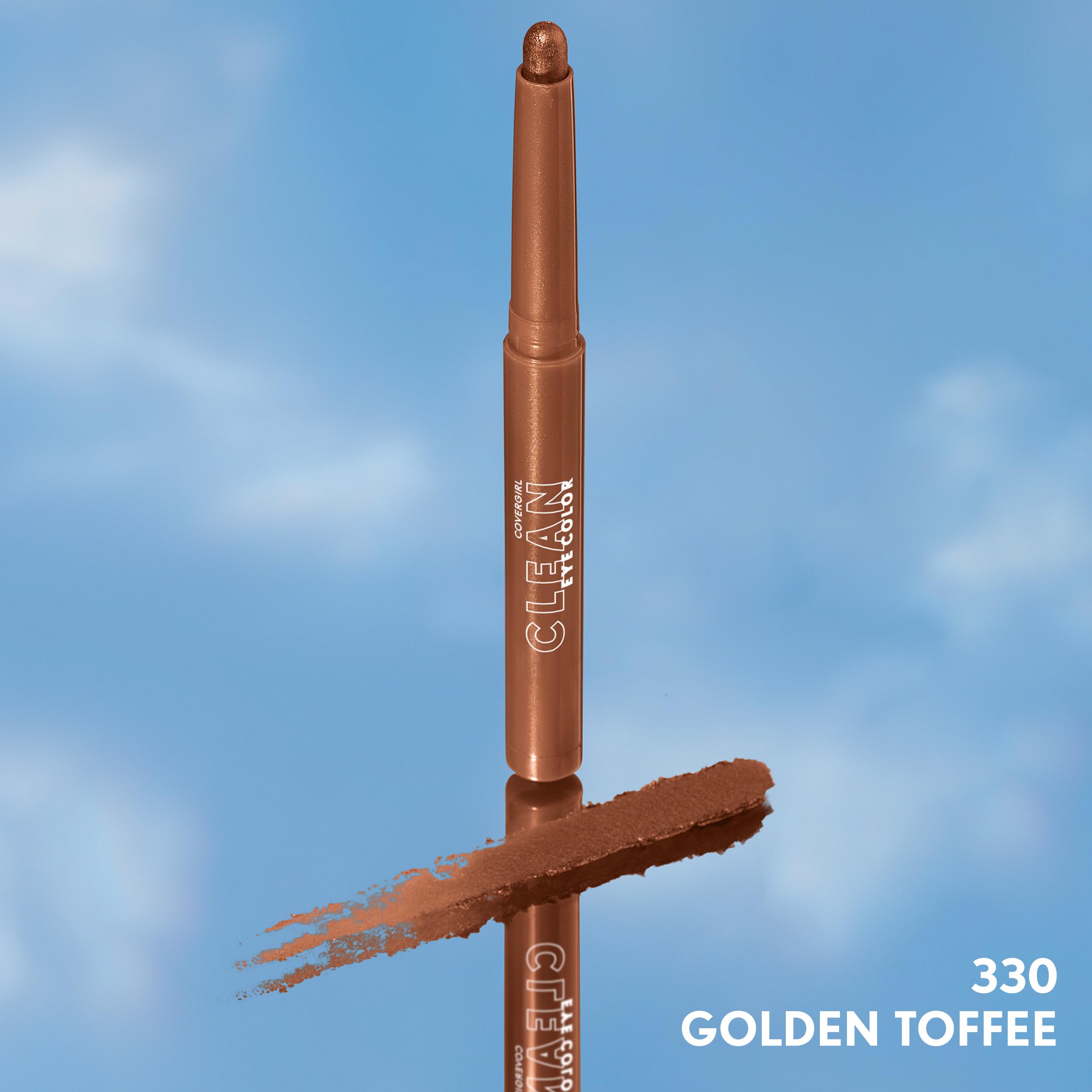 CoverGirl Clean Eye Color Golden Toffee, libre de parabenos para uso diario.