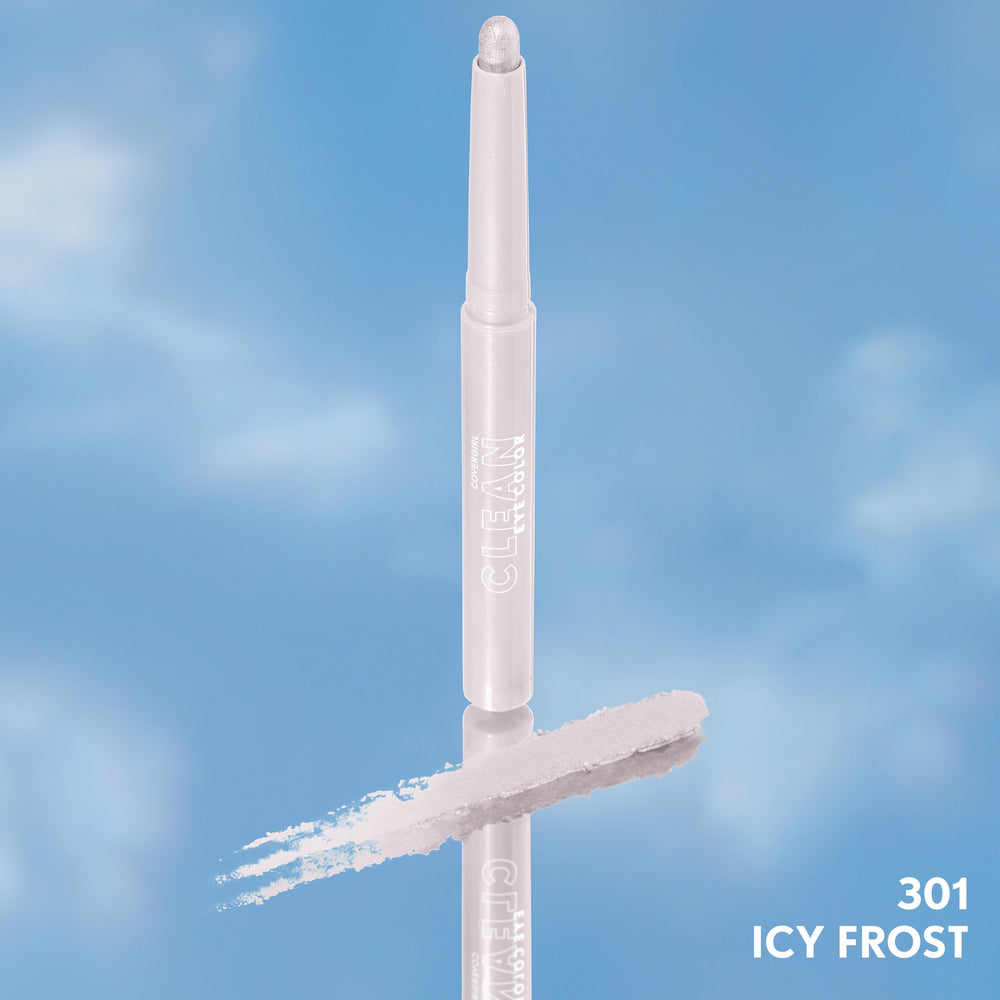 CoverGirl Clean Eye Color Icy Frost, deslizamiento suave para look rápido.