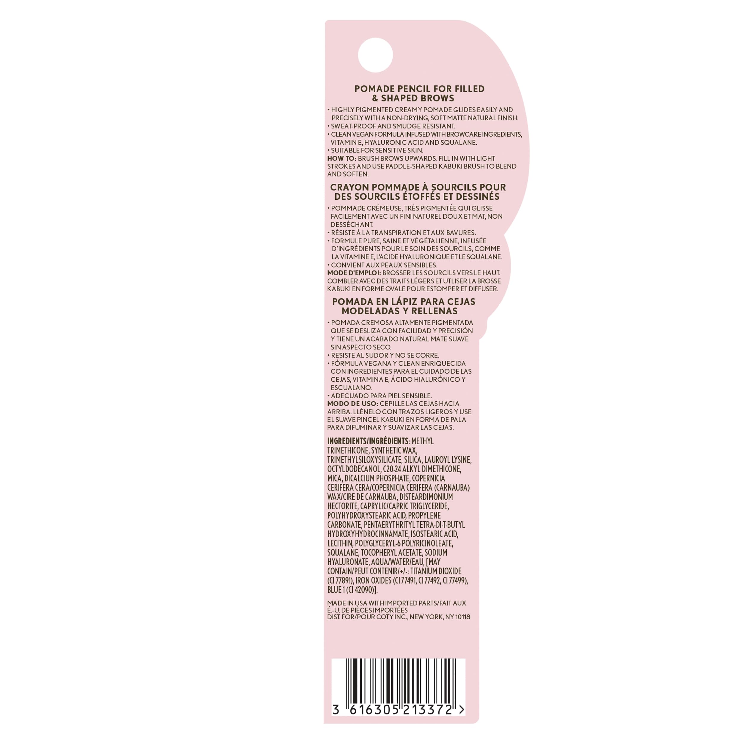 Shade 600 Dark Brown for deep, versatile brow definition