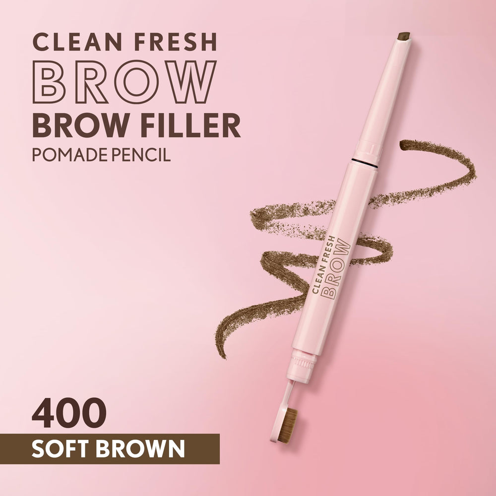 Covergirl Clean Fresh Brow Filler Pomade con pigmento cremoso para color intenso y natural.