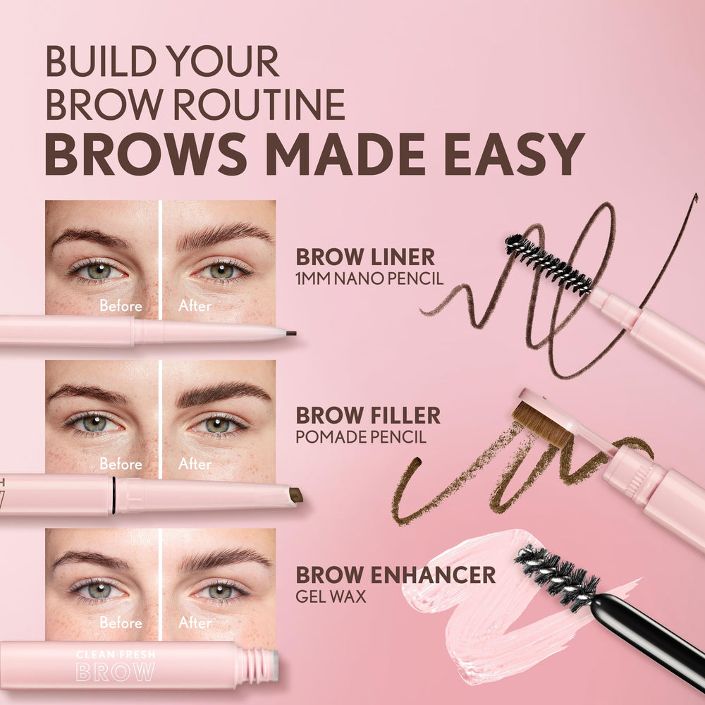 Covergirl Clean Fresh Brow Nano fórmula vegana 85% origen natural para el cuidado de las cejas
