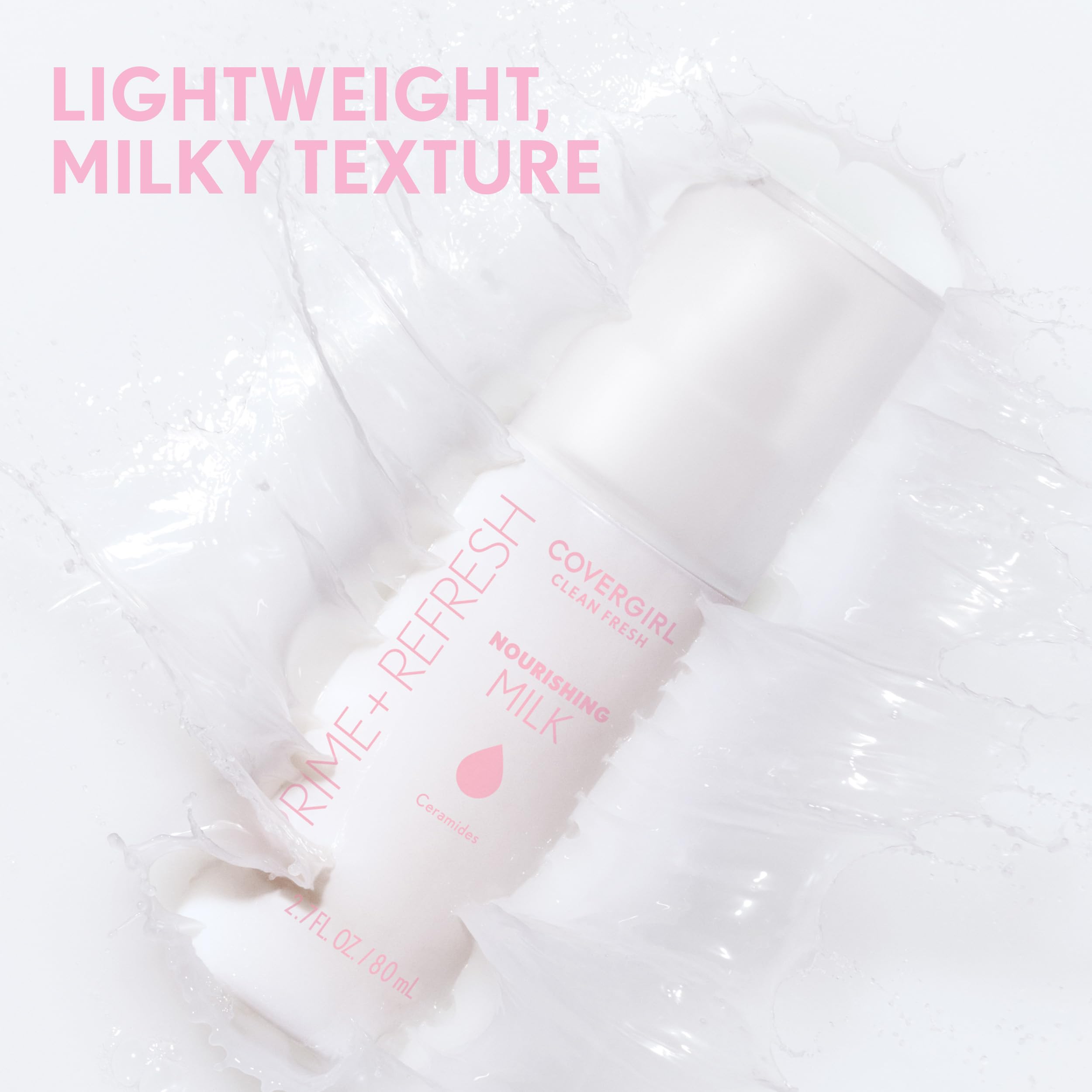 COVERGIRL Clean Fresh, ceramidas y glicerina fortalecen la barrera cutánea.