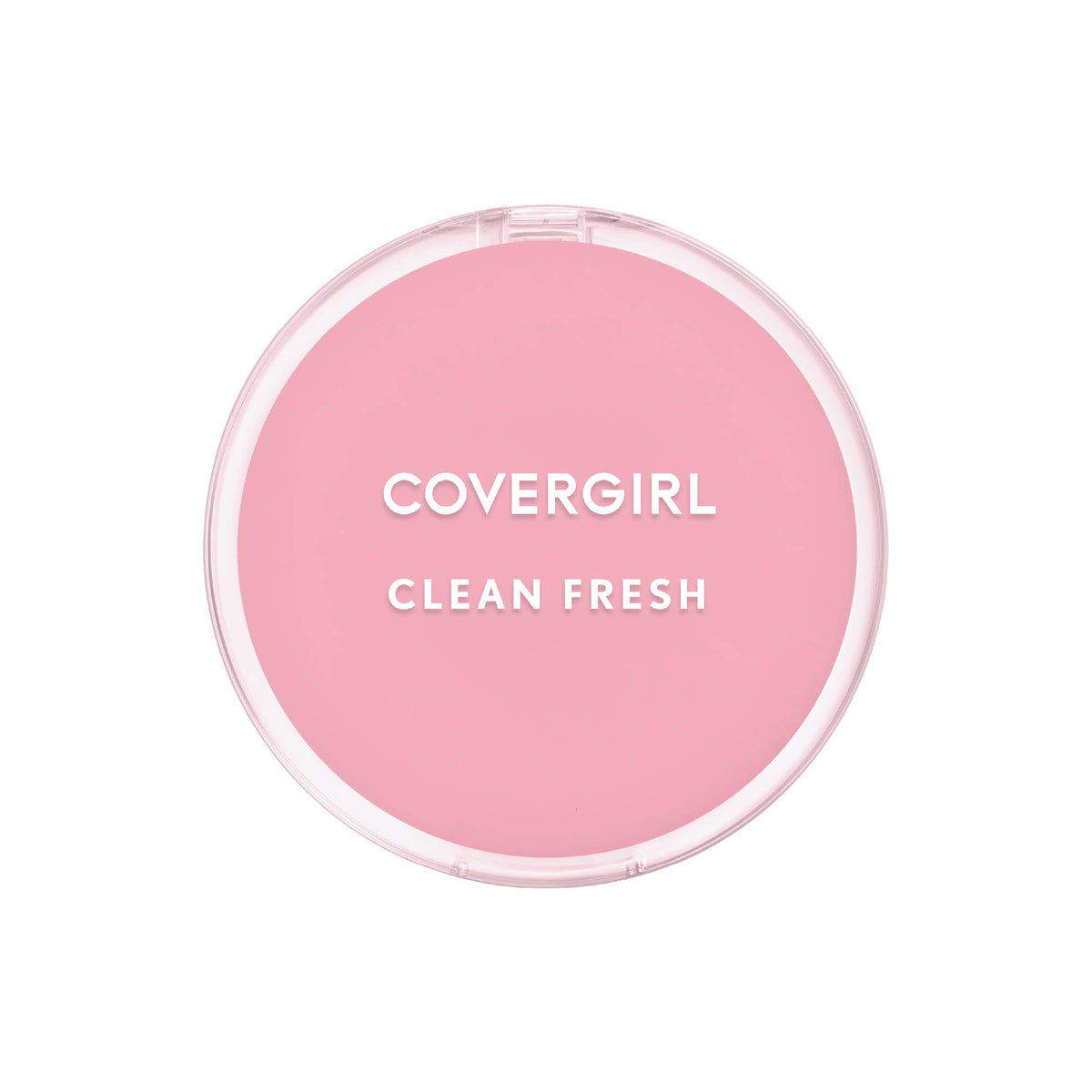 COVERGIRL Clean Fresh pressed powder compact showing oil-absorption for a natural finish