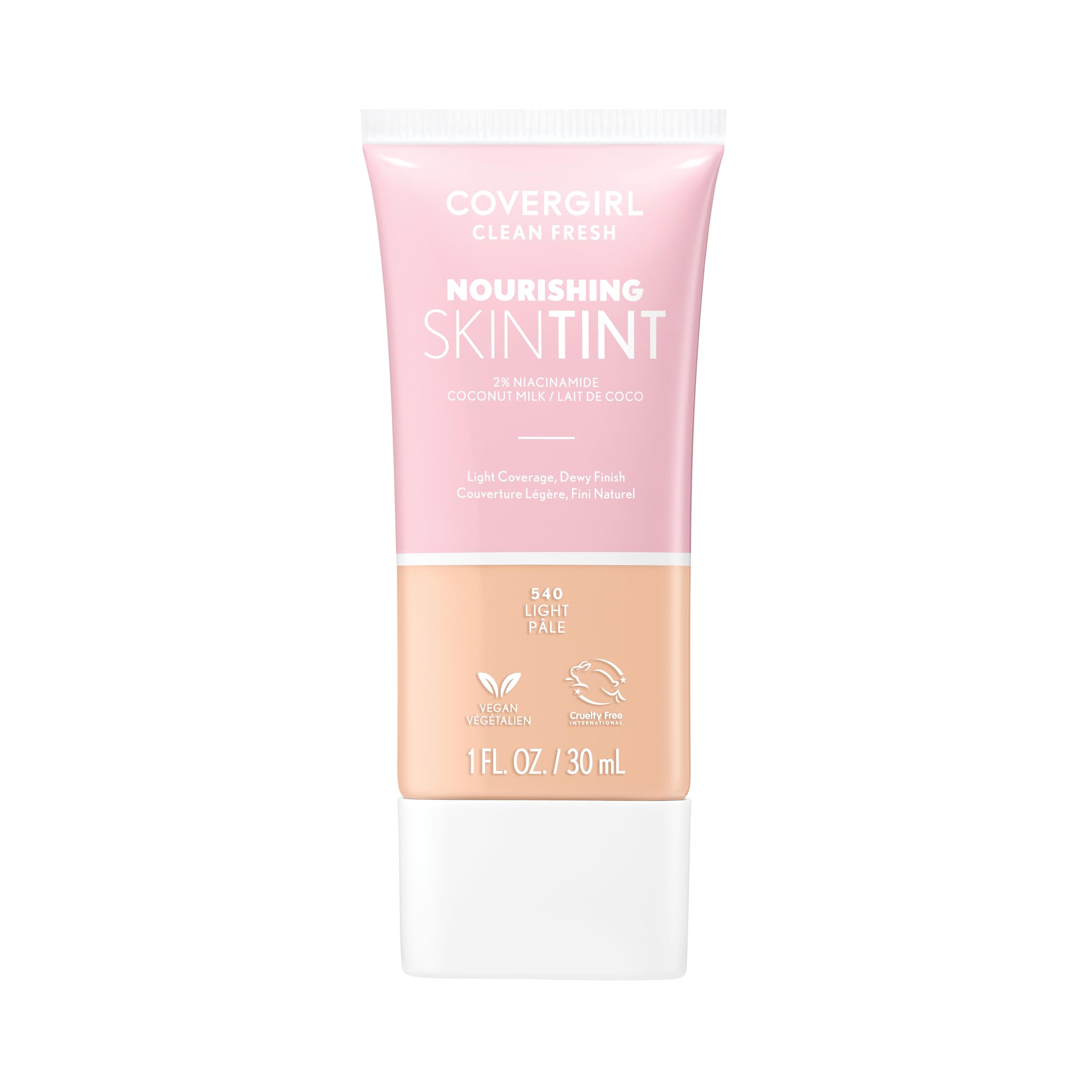 COVERGIRL Clean Fresh Skin Milk Foundation, botella de 1 oz para uso diario.