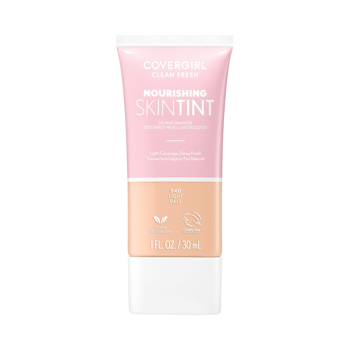 COVERGIRL Clean Fresh Skin Milk Foundation, botella de 1 oz para uso diario.
