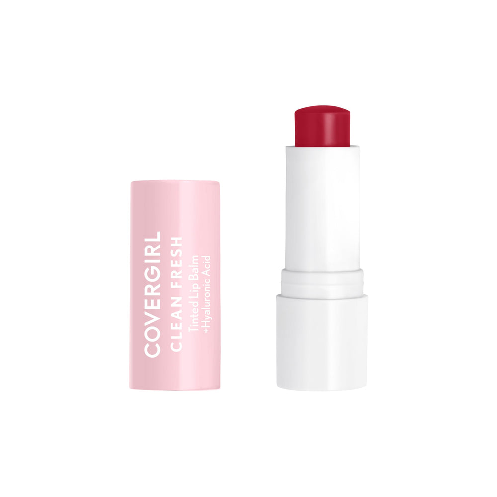 CoverGirl Clean Fresh Cherry-Ish You lip balm application for natural tint.