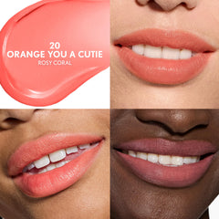 COVERGIRL Clean Fresh Tinted Lip Balm application showing tinted color on lips.