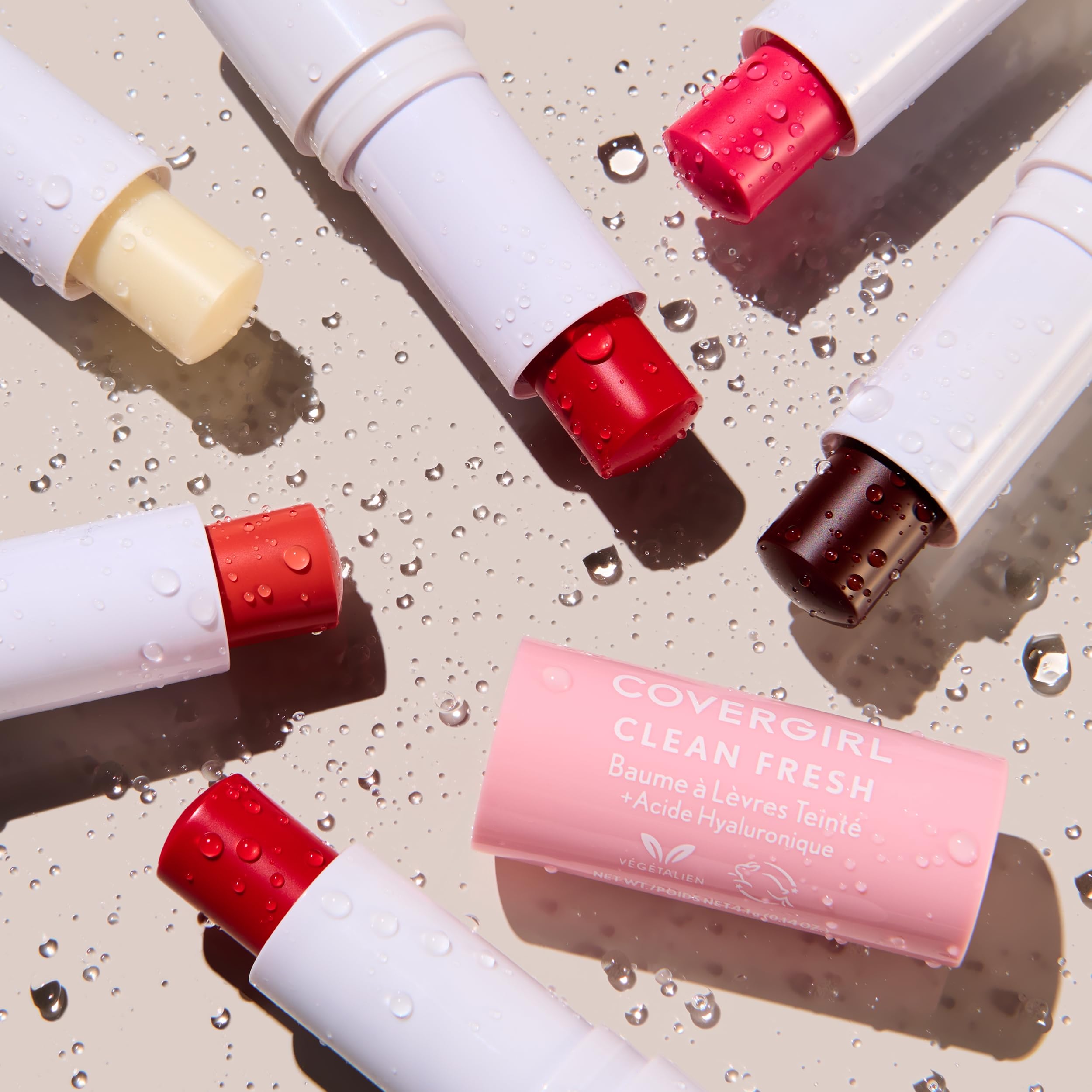 Daily use image of CoverGirl Clean Fresh Tinted Lip Balm suggesting easy lip care