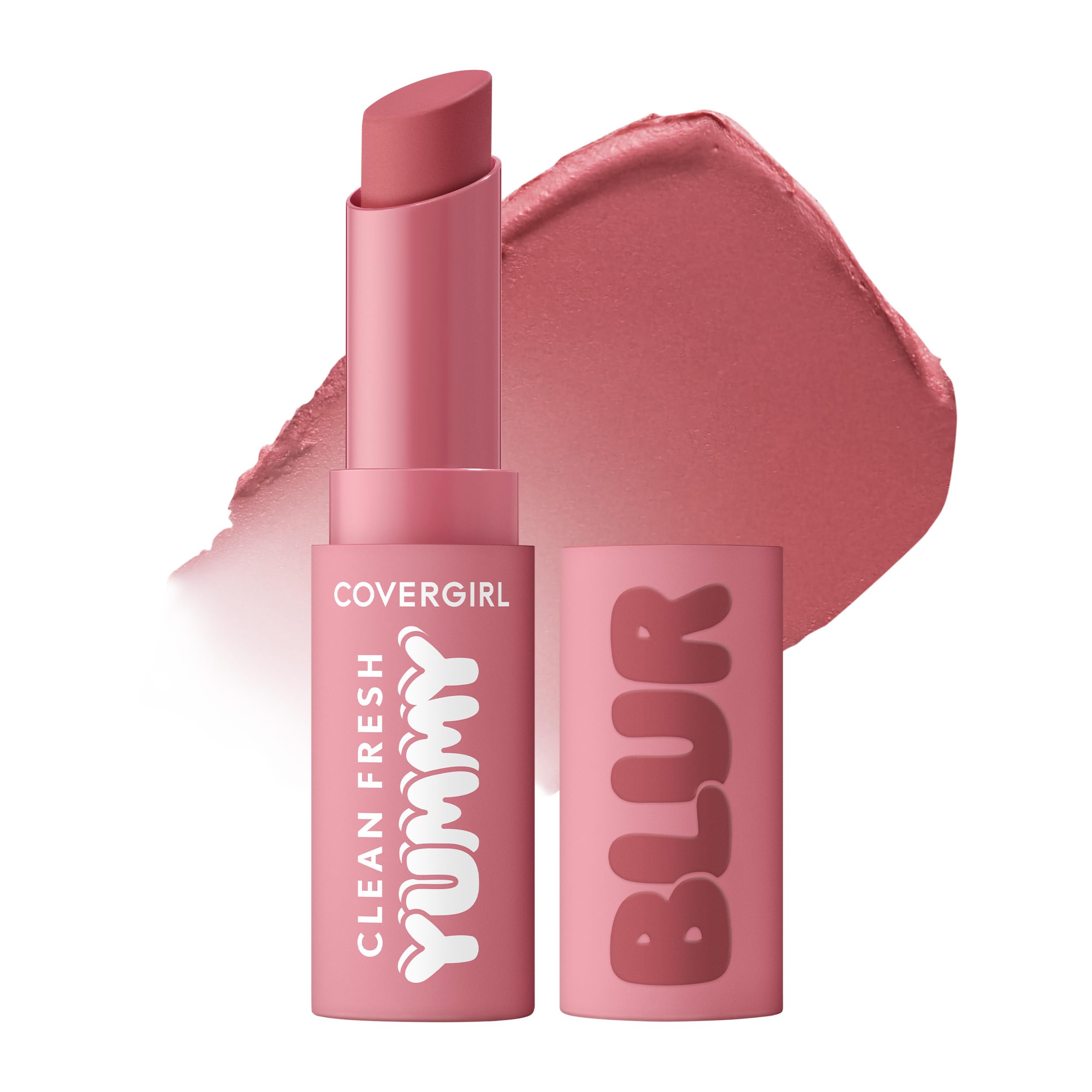 CoverGirl Clean Fresh Yummy Blur lipstick tube showing a soft-matte finish.