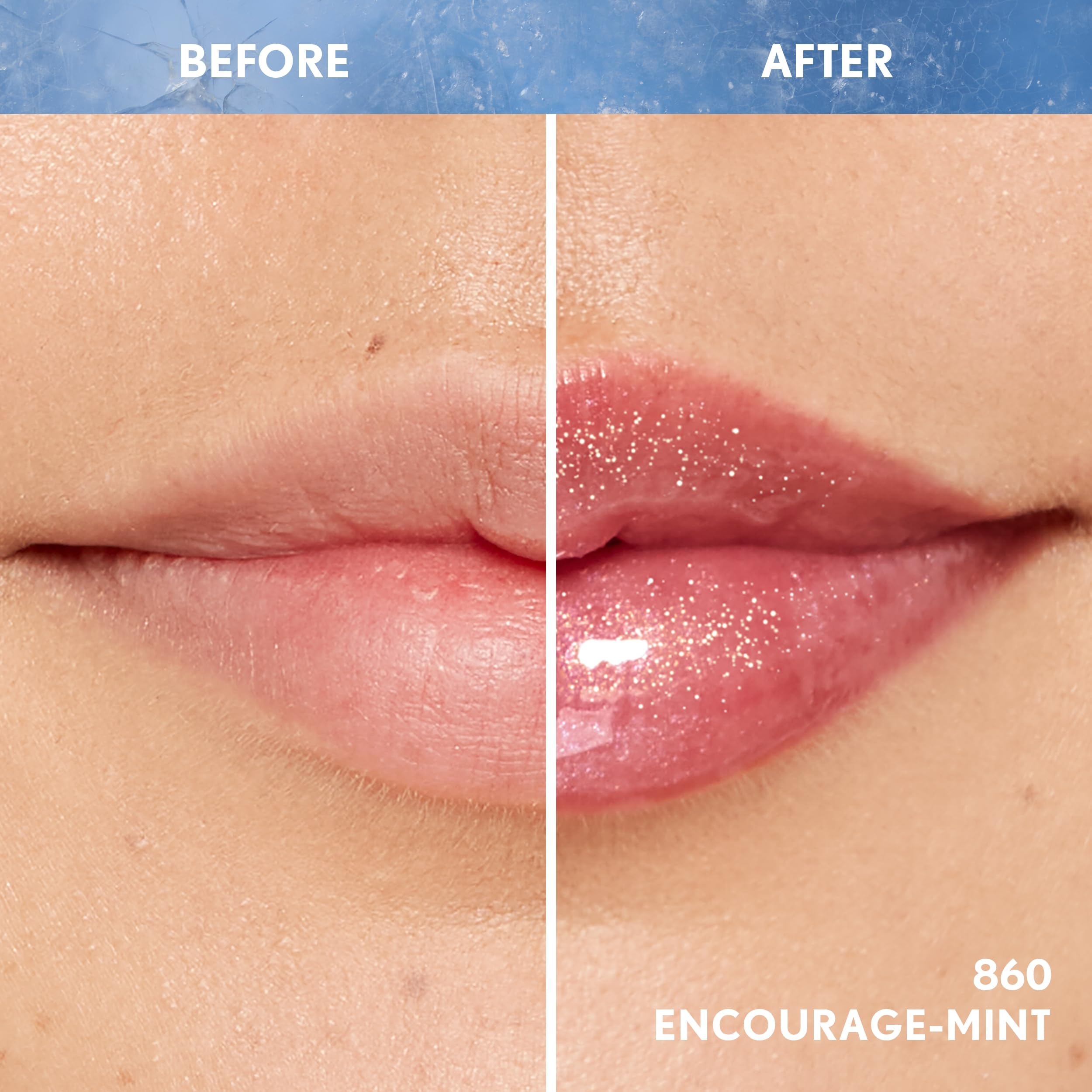 Gloss texture close-up showing the CoverGirl gloss finish.