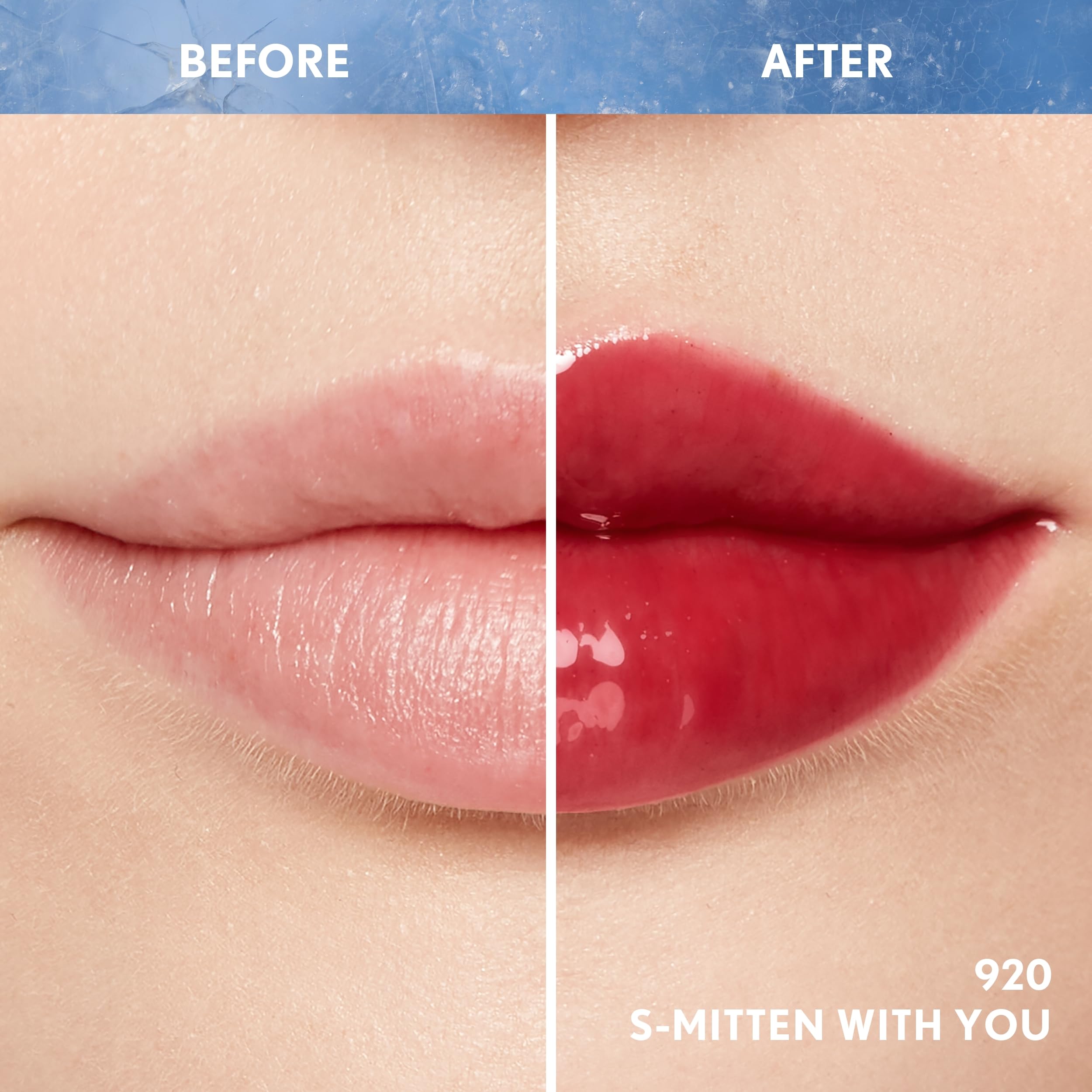 CoverGirl gloss close-up shows glassy shine and non-sticky finish