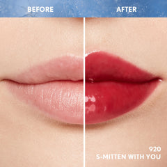CoverGirl gloss close-up shows glassy shine and non-sticky finish