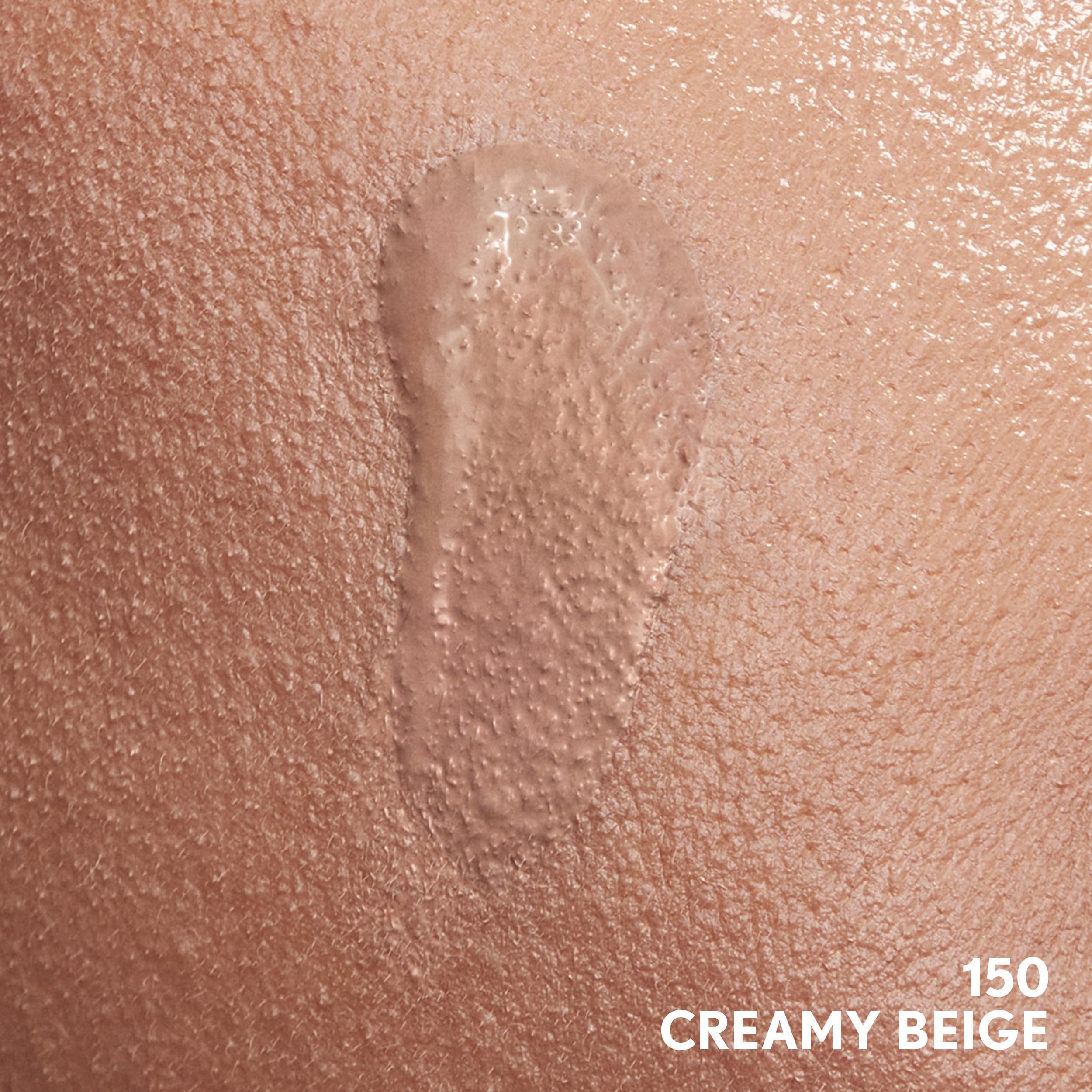 CoverGirl Clean Invisible Foundation dewy finish swatch showing natural glow