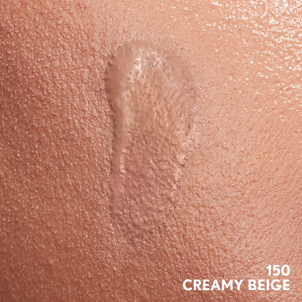 CoverGirl Clean Invisible Foundation dewy finish swatch showing natural glow