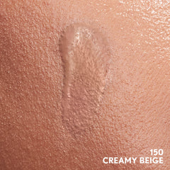 CoverGirl Clean Invisible Foundation dewy finish swatch showing natural glow