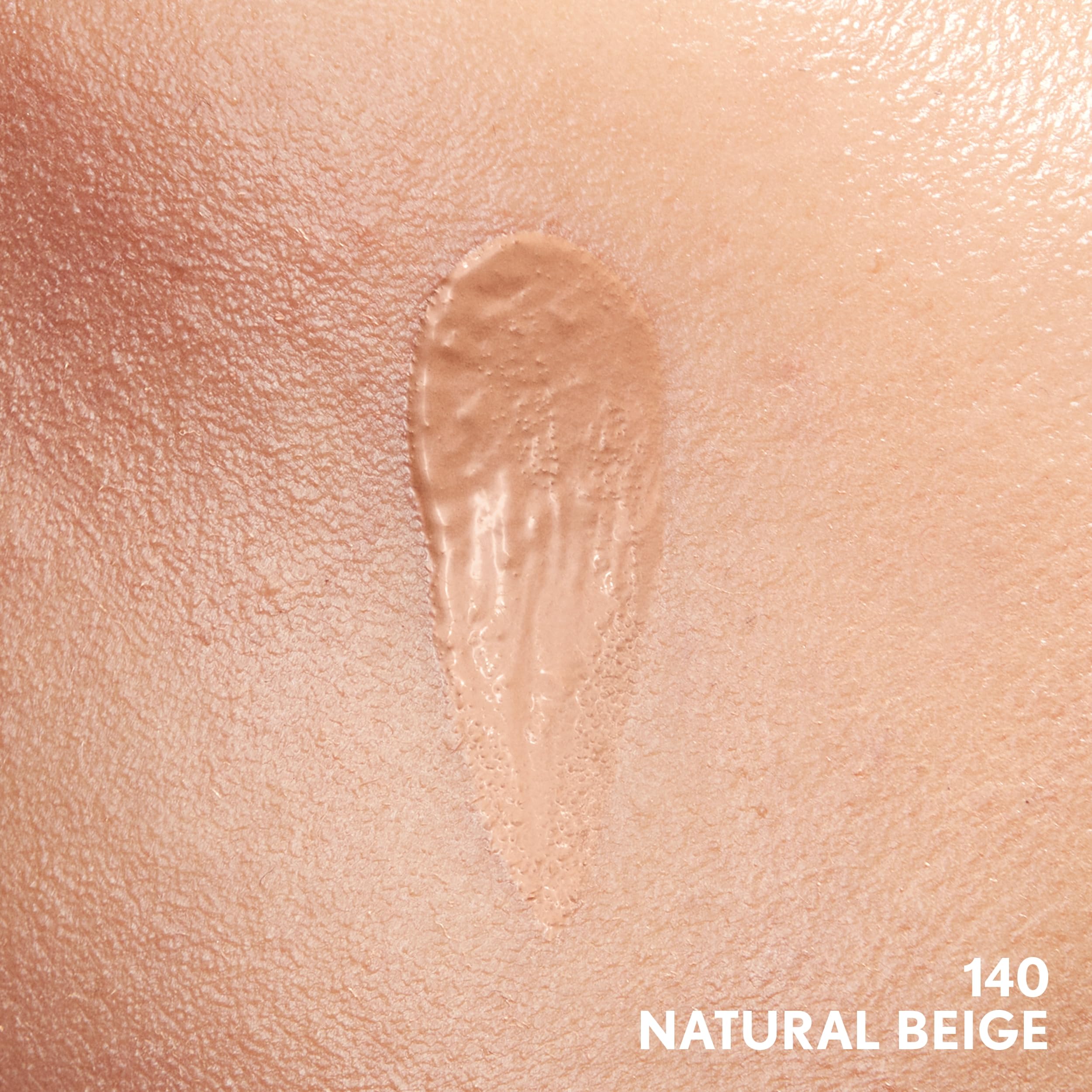 Swatch of COVERGIRL Clean Invisible Foundation showing buildable coverage