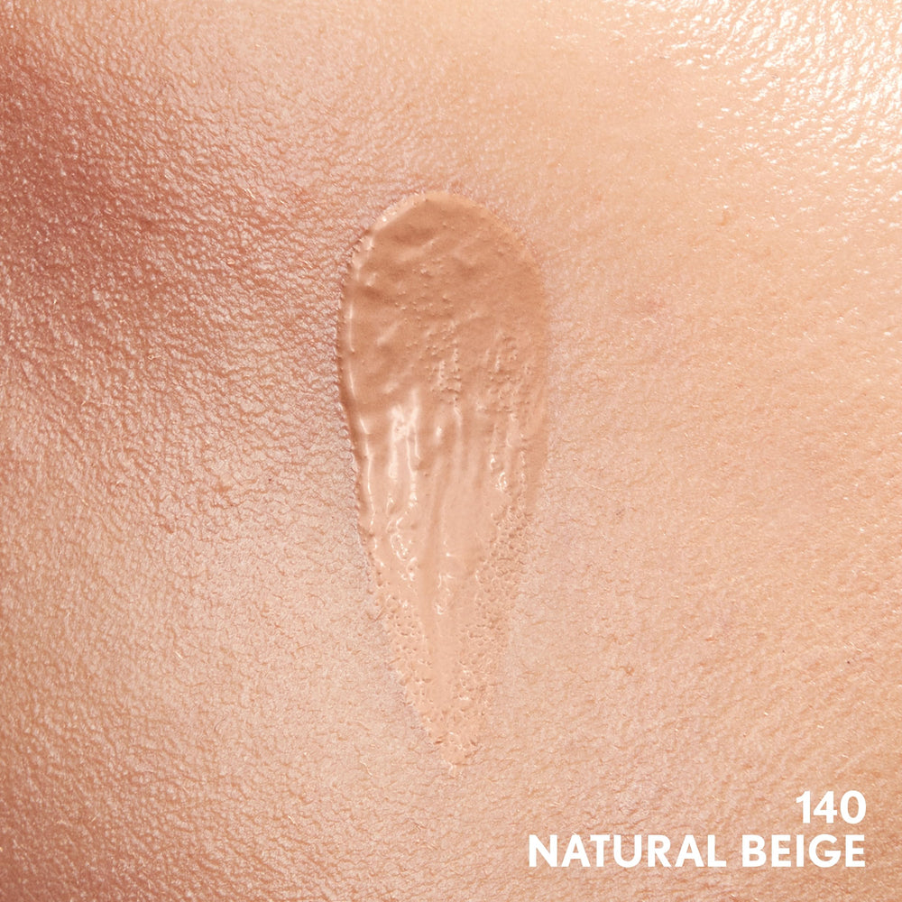 Swatch of COVERGIRL Clean Invisible Foundation showing buildable coverage