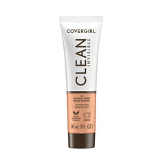 COVERGIRL Clean Invisible Foundation tube cap close-up showing natural look