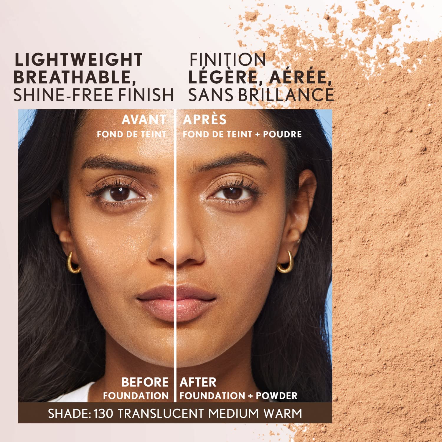 CoverGirl Clean Invisible Loose Powder natural finish suitable for all skin types.