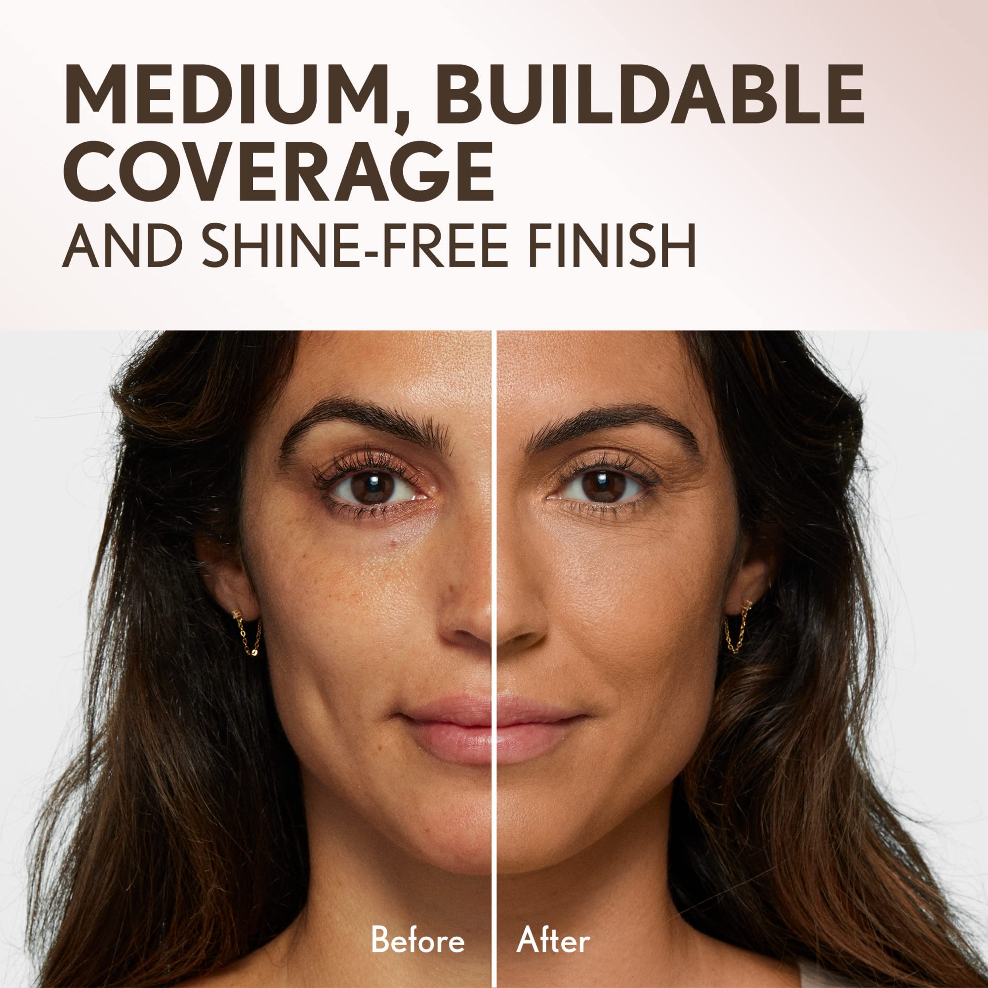 CoverGirl Clean Invisible pressed powder application swatch demonstrating lightweight wear.