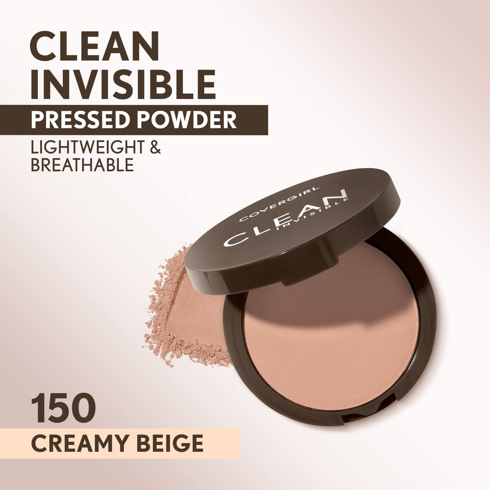 Covergirl powder puff applying light coverage for a smooth, non-caked look.