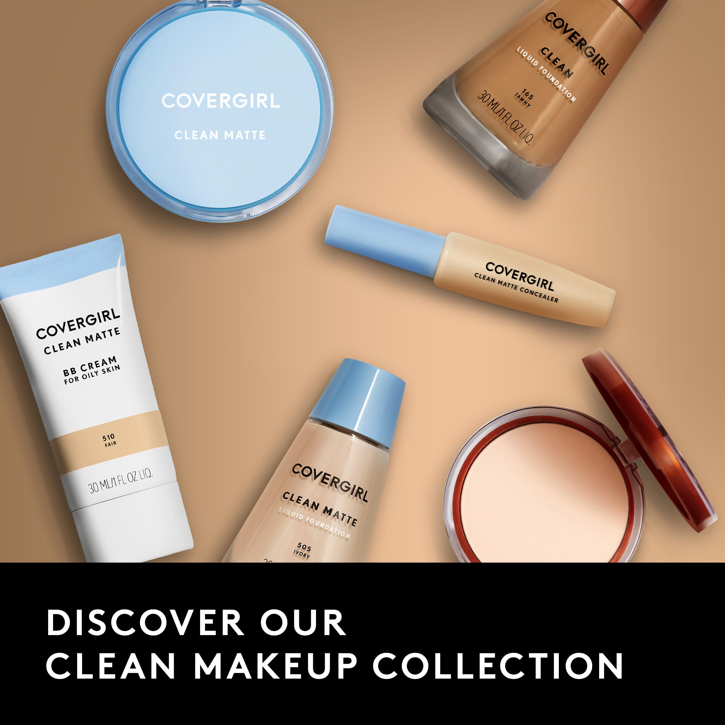 COVERGIRL Clean Liquid Foundation Perfect Beige 148, certificado cruelty-free para compras responsables.