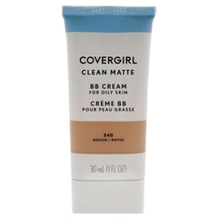 CoverGirl Clean Matte BB Cream bottle for medium skin with oil-free matte finish