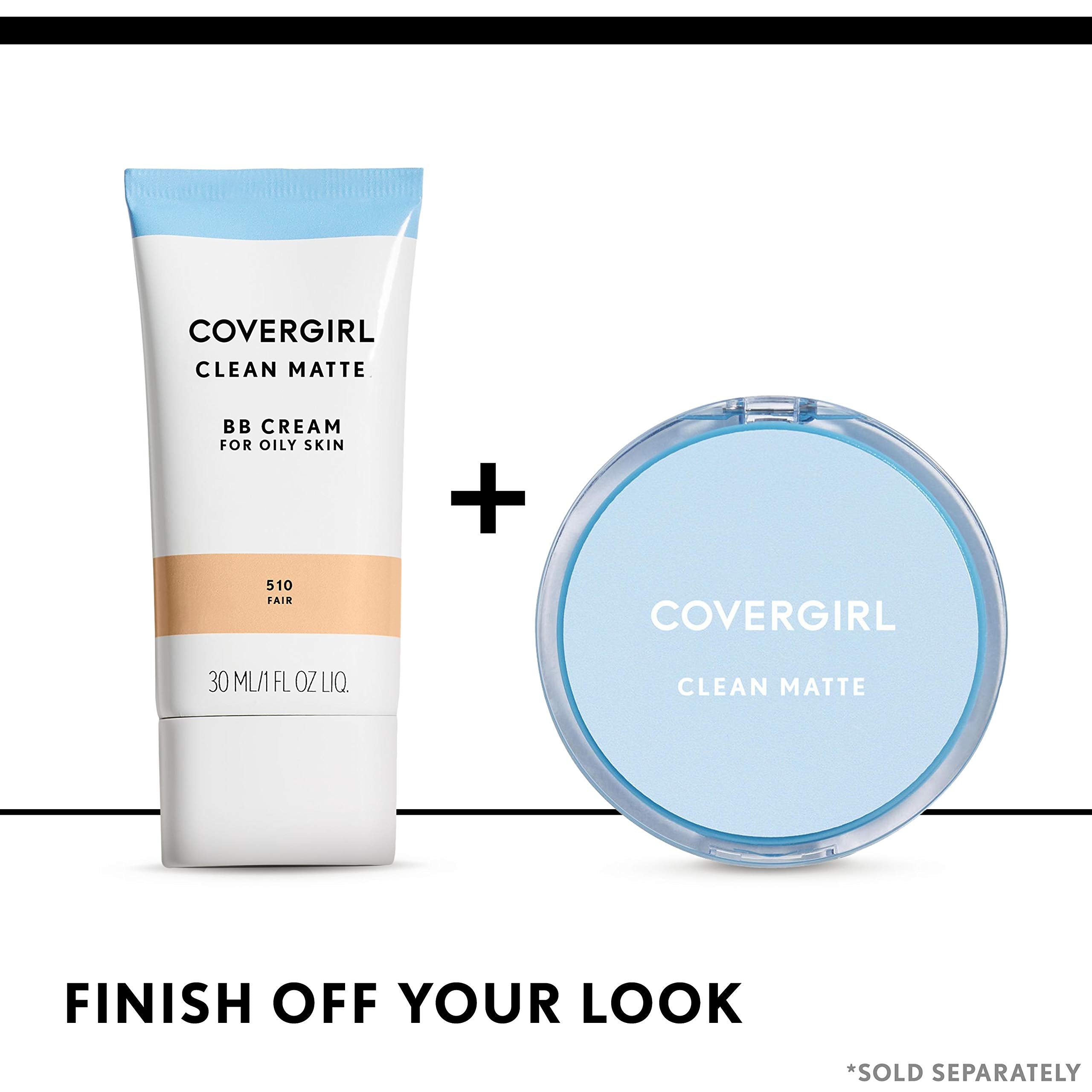 CoverGirl Clean Matte BB Cream swatches on skin showing even coverage.