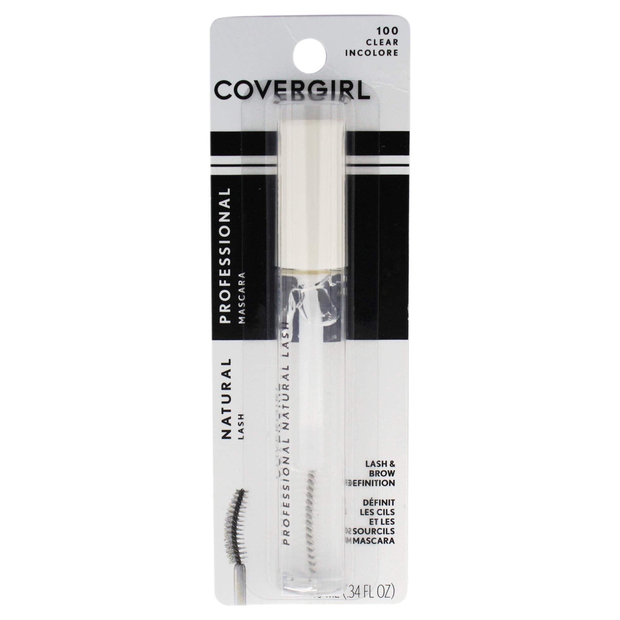 CoverGirl clear brow and lash gel bottle for neat, natural lashes.